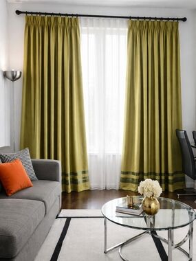 Olive Green Room-Darkening Drapery Panel - Home Accents